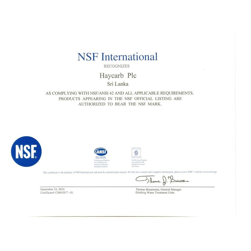 世界知名品牌HAYCARB 頂級椰殼活性炭 活性碳 1074型(12x40mesh) 通過NSF認證1袋25公斤-細節圖4