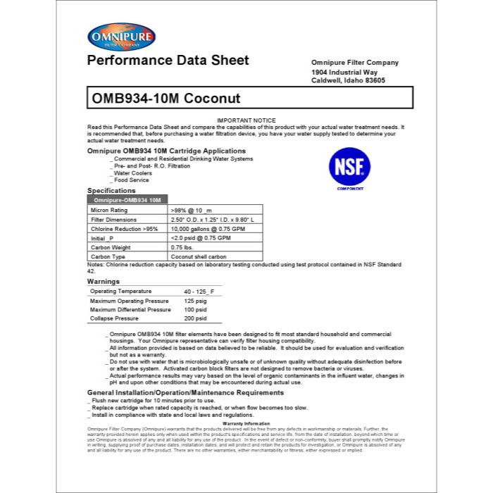 美國進口 OMNIPURE CTO活性碳濾心-NSF認證*正品代理商公司貨*~水易購鳳山店-細節圖2