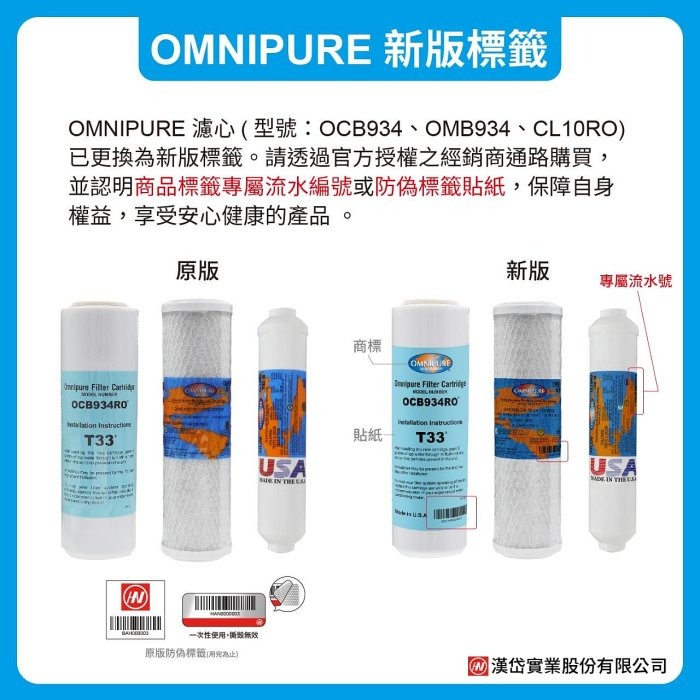 美國進口 OMNIPURE CTO活性碳濾心-NSF認證*正品代理商公司貨*~水易購鳳山店-細節圖3