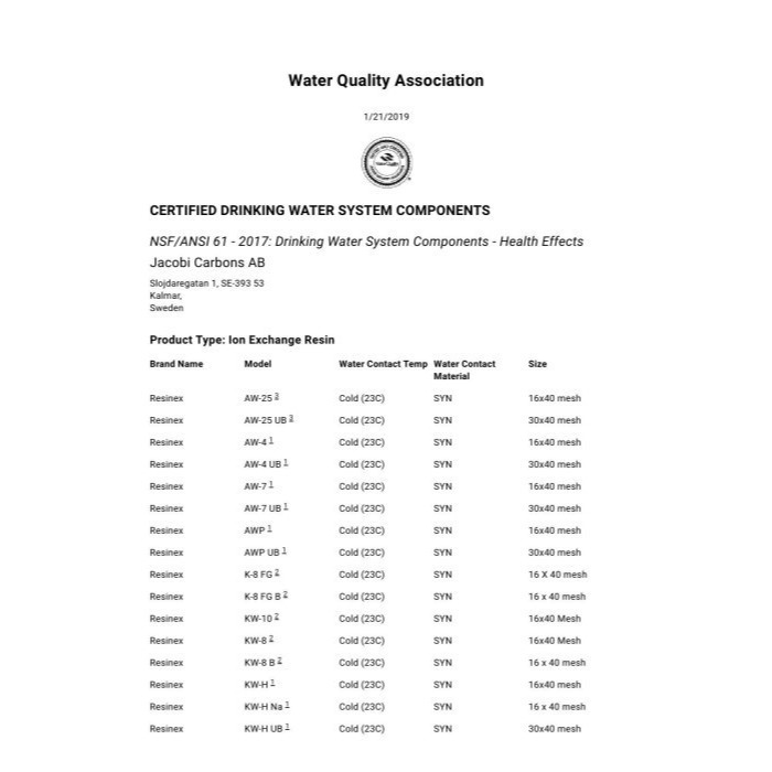 【水易購淨水】ADD-EDF無溶劑離子交換樹脂濾心《原料取得HALAL清真、NSF-61認證、SGS無溶劑釋出檢驗》-細節圖4