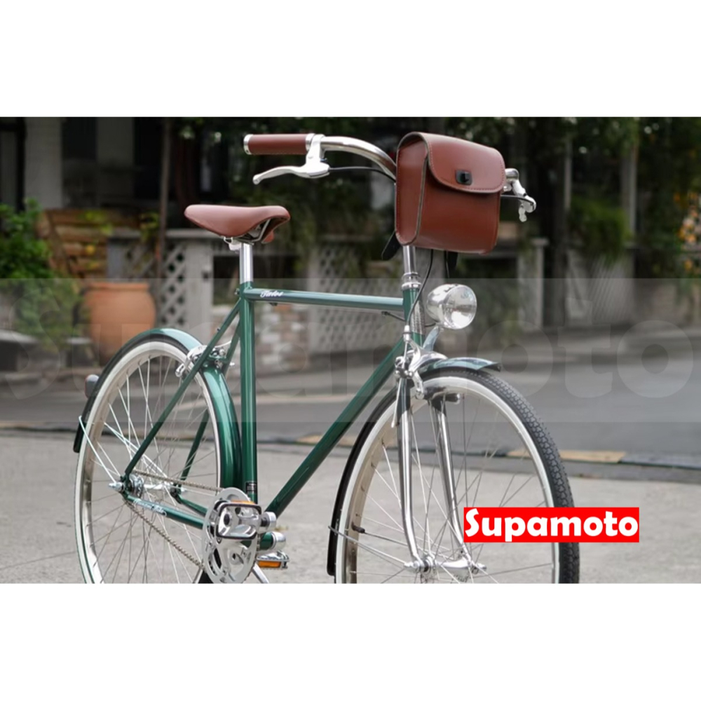 -Supamoto- 復古 馬鞍包 MG56 側包 哈雷 通用 龍頭包 車頭包 改裝 CB350 凱旋 褐色 黑色-細節圖6