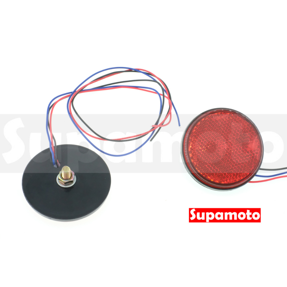 -Supamoto- LED 圓形 反光片 反光燈片 反光片燈 反光 煞車 恆亮  二段 小燈 車側 尾燈 警示-細節圖2