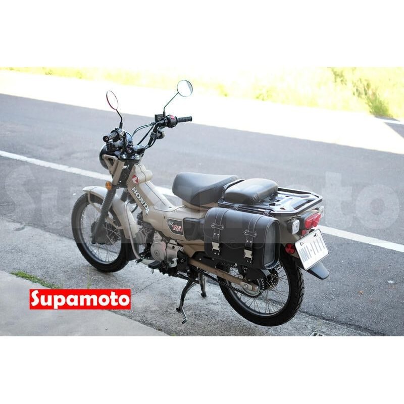 -Supamoto- CT125 馬鞍包 馬鞍袋 通用 改裝 復古 檔車 側包 側箱 皮革 重機 CB350-細節圖9