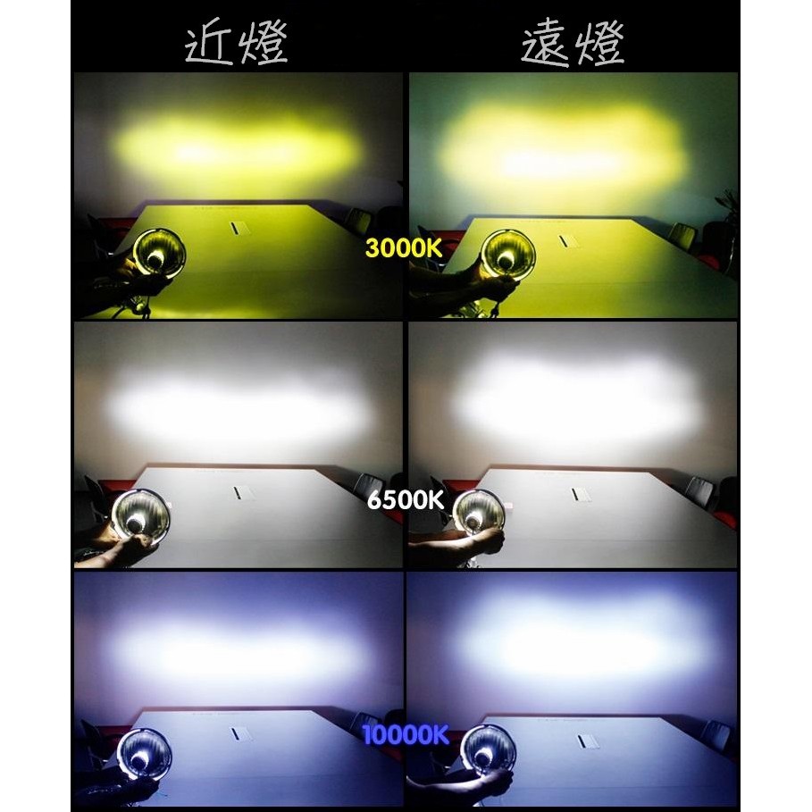 -Supamoto- 變色 LED 大燈 H4 HS1 5色 五色 汽車 機車 30W 2000LM 黃金-細節圖5
