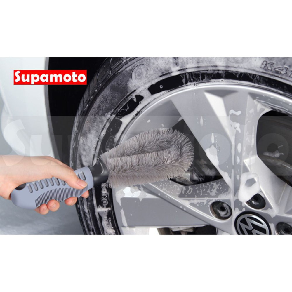 -Supamoto- 輪胎刷 小 地毯刷 清潔刷 洗車 輪胎 T型 軟毛 輪圈 輪框 汽車 檔車 重機-細節圖2