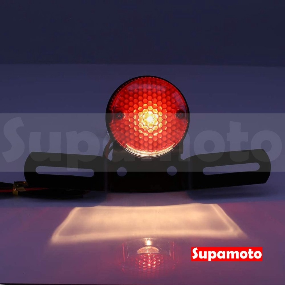 -Supamoto- D704 LED 尾燈 改裝 通用 哈雷 鐵架 復古 檔車 雲豹 KTR 野狼 CB350 愛將-細節圖8