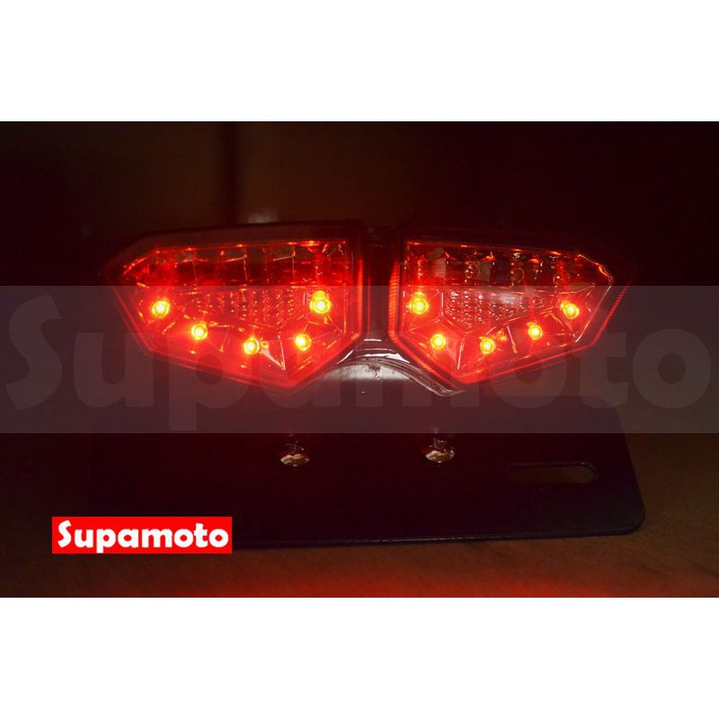-Supamoto- D713 LED 整合 尾燈 R6 方向燈 尾燈 牌架 煞車燈 野狼 檔車 雲豹 KTR AIR-細節圖4