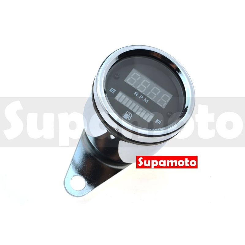 -Supamoto- 雙用 油錶 轉速錶 LED 油表 油量表 電子 二合一 轉速 檔車 通用 改裝 小錶 復古