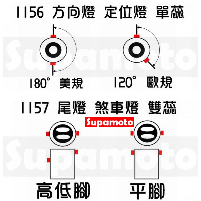 -Supamoto- 機車 LED COB 最新 1156 單蕊 方向 煞車 尾燈 煞車燈 平腳 斜腳-細節圖2
