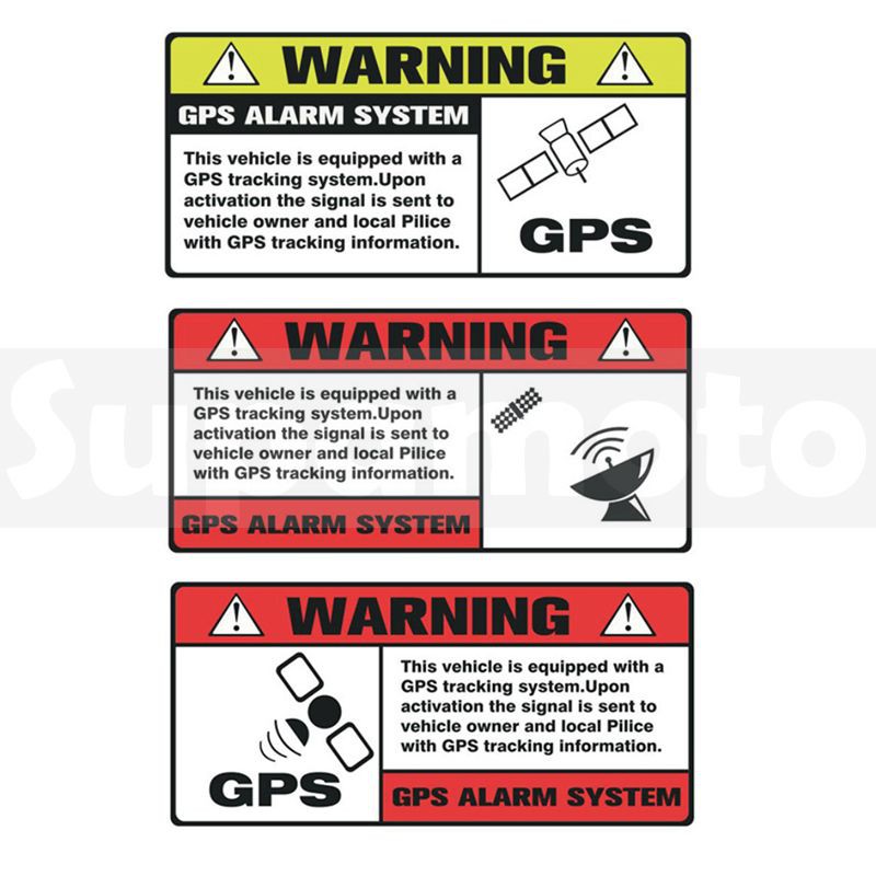 -Supamoto- WARNING 警告貼紙 警示 貼紙 反光 防水 防竊 GPS ALARM-細節圖7