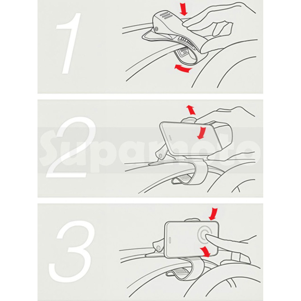 -Supamoto- 車用 儀表板 手機架 手機夾 夾式 夾子 萬用 平板 旋轉 導航 懶人 gps 免持-細節圖5
