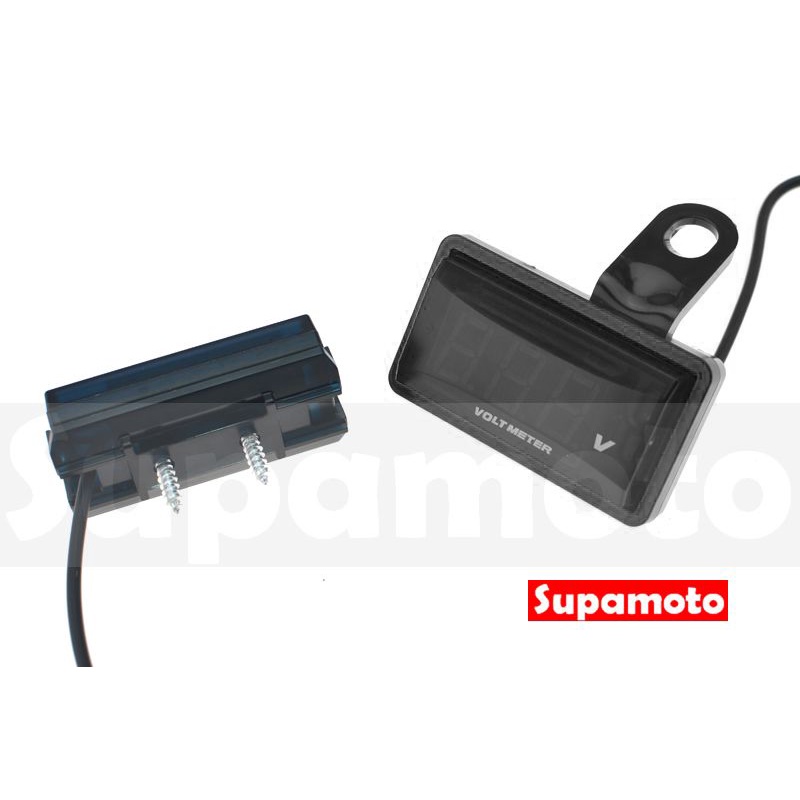 -Supamoto- 電壓錶 C款 LED嵌入型 防水 防震 電壓 12V 外露車把 檔車 重機 後照鏡 通用-細節圖3