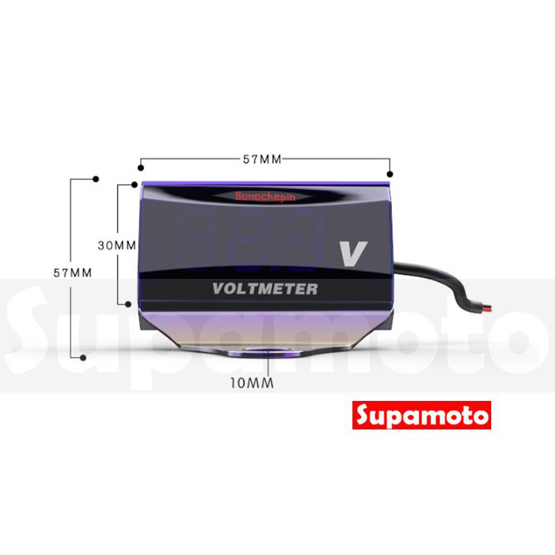 -Supamoto- 電壓 電壓錶 電壓表 通用 改裝 不鏽鋼 E款 LED 彩鈦 裸把 檔車-細節圖8