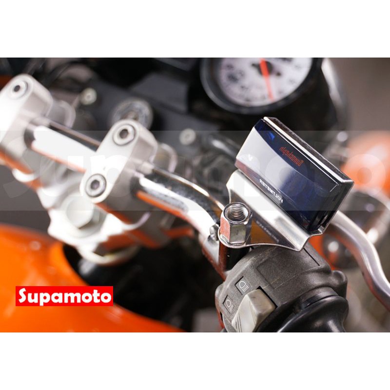 -Supamoto- 電壓 電壓錶 電壓表 通用 改裝 不鏽鋼 E款 LED 彩鈦 裸把 檔車-細節圖9