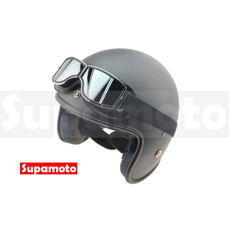 -Supamoto- 復古 皮革 護目鏡 風鏡 墨鏡 頭盔 安全帽 飛行 電鍍 樂高帽-細節圖4