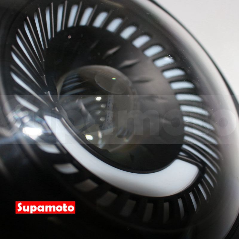 -Supamoto- D619 渦輪型 光圈 魚眼 LED 大燈 6吋 復古 CAFE 咖啡 檔車 通用 野狼 MY-細節圖2