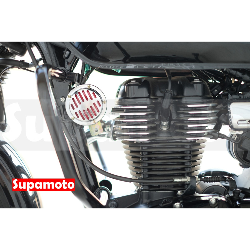 -Supamoto- 復古喇叭—圓形90mm (檔車/12V/骨董車/CB350/老車/汽車/通用/盆型/機車改裝)-細節圖2