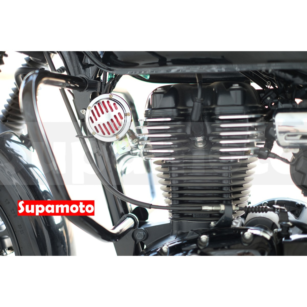 -Supamoto- 復古喇叭—圓形90mm (檔車/12V/骨董車/CB350/老車/汽車/通用/盆型/機車改裝)-細節圖3