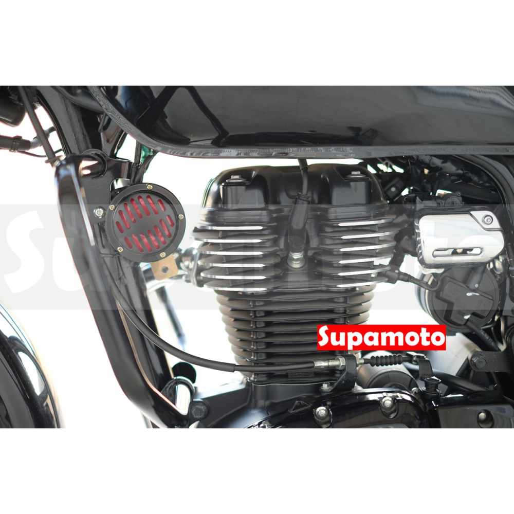 -Supamoto- 復古喇叭—圓形90mm (檔車/12V/骨董車/CB350/老車/汽車/通用/盆型/機車改裝)-細節圖5