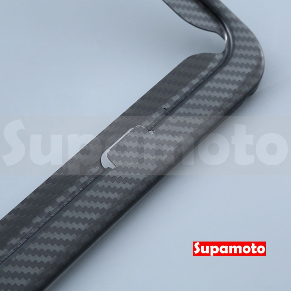 -Supamoto- 卡夢 汽車 牌框 車牌框 碳纖維 鍍鉻 白鐵 不鏽鋼CARBON 七碼 新式 大牌框 裝飾框-細節圖6