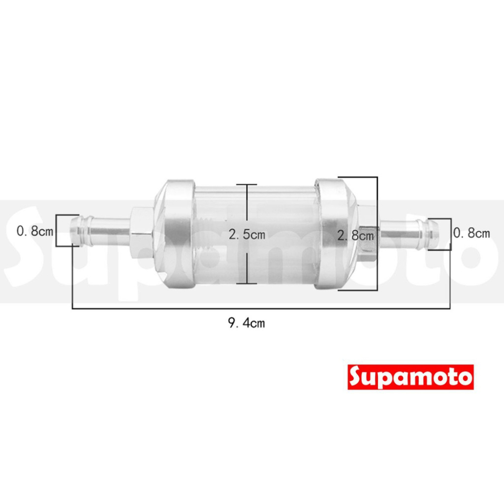 -Supamoto- CNC 濾心 鋁合金 玻璃 汽油 濾芯 汽油芯 汽油心 過濾器 濾網 油管 油桶  油箱-細節圖6