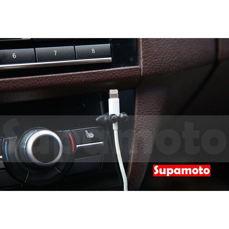 -Supamoto- 黑 整線 整線夾 固定夾 固定器 手機架 行車紀錄器 導航 儀表板 汽車 車用 集線-細節圖2