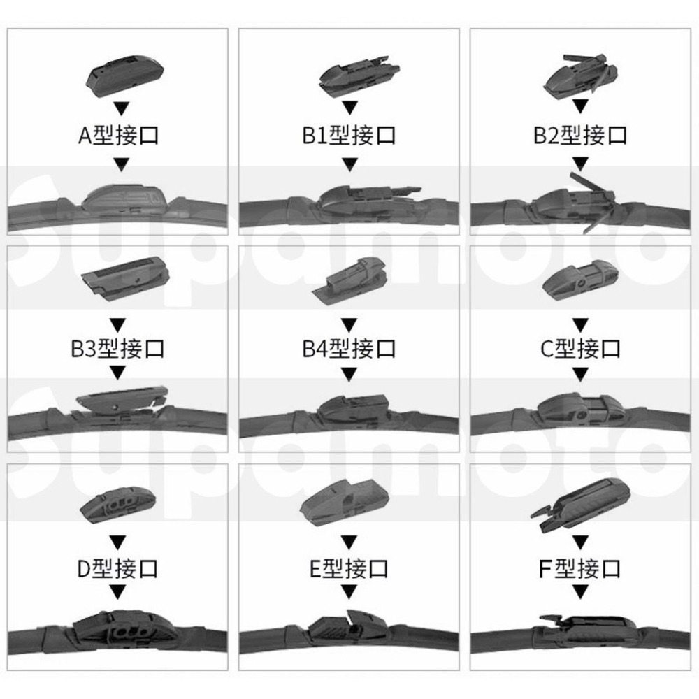 -Supamoto- 通用 雨刷 一體成形 無骨 軟骨 本田 福特 福斯 寶馬 奧迪 現代 賓士 日產 納智捷 富豪-細節圖7