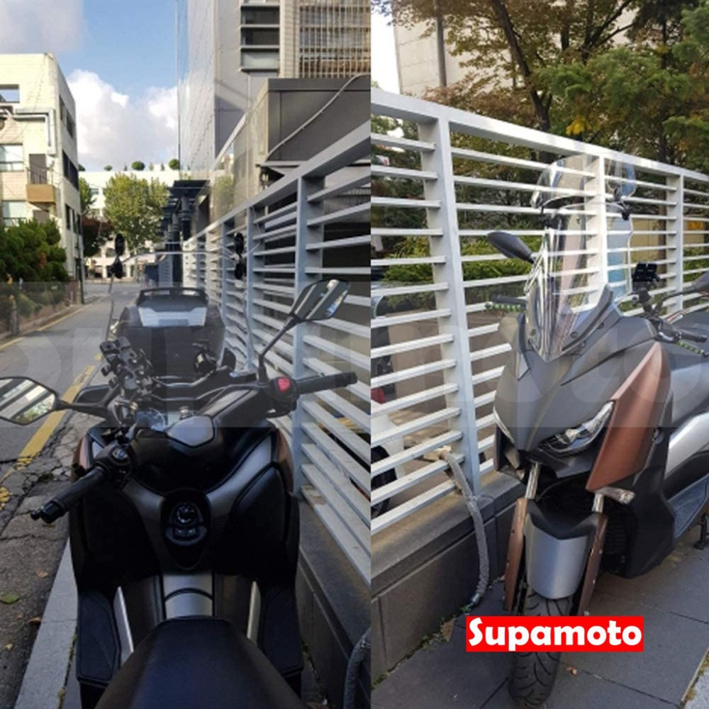 -Supamoto- 加高 風鏡 雙支架 擋風鏡 擋風 擋風板通用 改裝 擾流 可調 快拆 仿賽-細節圖6