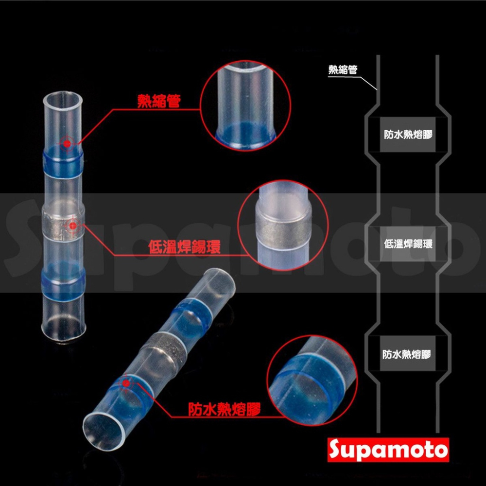 -Supamoto- 免焊 防水 熱縮管 熱縮端子 低溫 含錫 熱縮 免焊接 免烙鐵 免焊神器 電線 接頭 端子-細節圖6