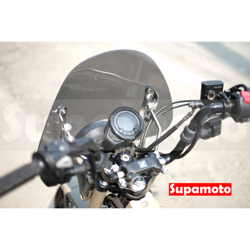 -Supamoto- 改裝 淺黑 擋風鏡 CT125 風鏡 圓燈 復古 通用 裸把 檔車 圓燈