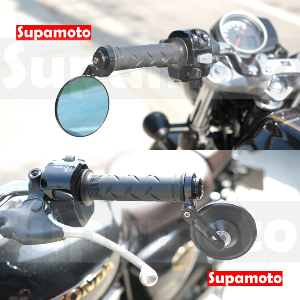 -Supamoto- M21 薄型 手把鏡 CNC 端子鏡 車把鏡 後照鏡 牛角鏡 咖啡 CB350 通用 改裝-細節圖9