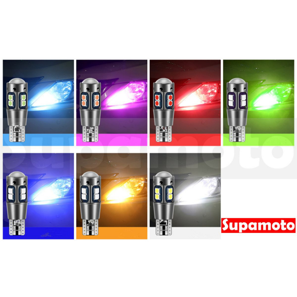 -Supamoto- T10 解碼 LED 透鏡 鋁合金小燈 牌照 方向燈 車牌 雙面-細節圖7