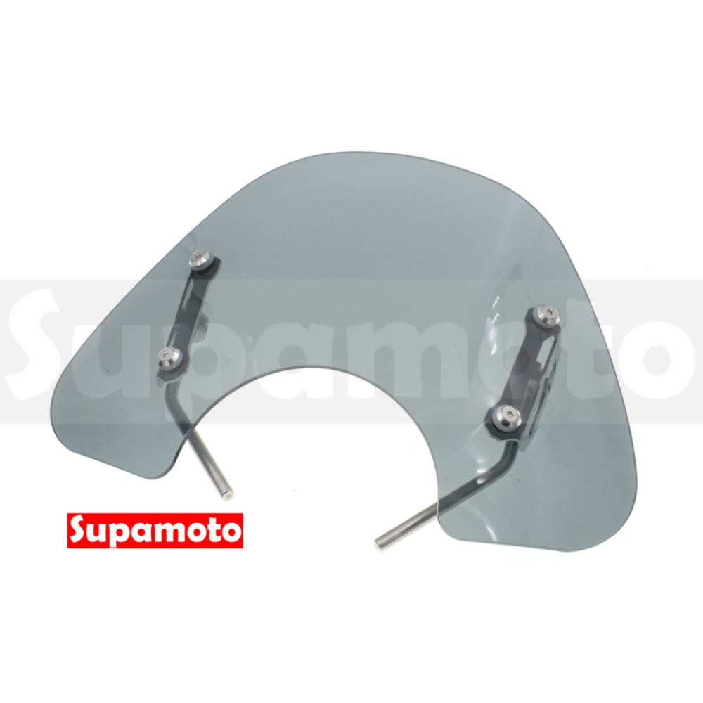 -Supamoto- 改裝 透明 擋風鏡 CT125 風鏡 圓燈 復古 通用 裸把 檔車 圓燈-細節圖8