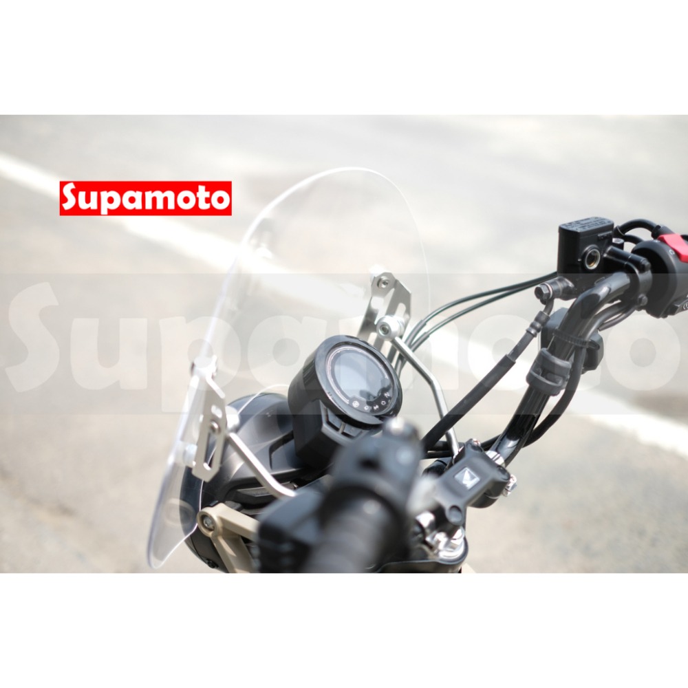 -Supamoto- 33 透明 擋風鏡 風鏡 復古 改裝 通用 裸把 速可達 檔車 CT125 CB350-細節圖6