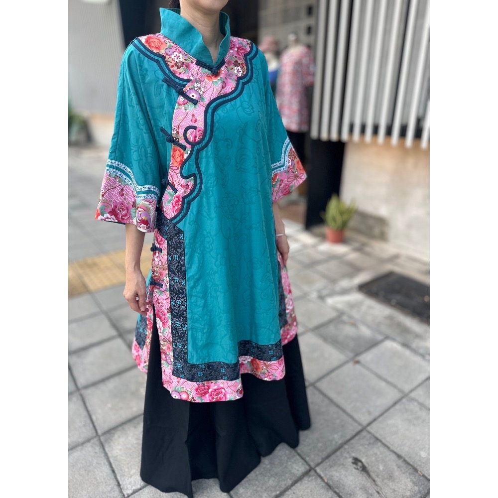 左秋禪中國風聯繡拼布古裝-細節圖6