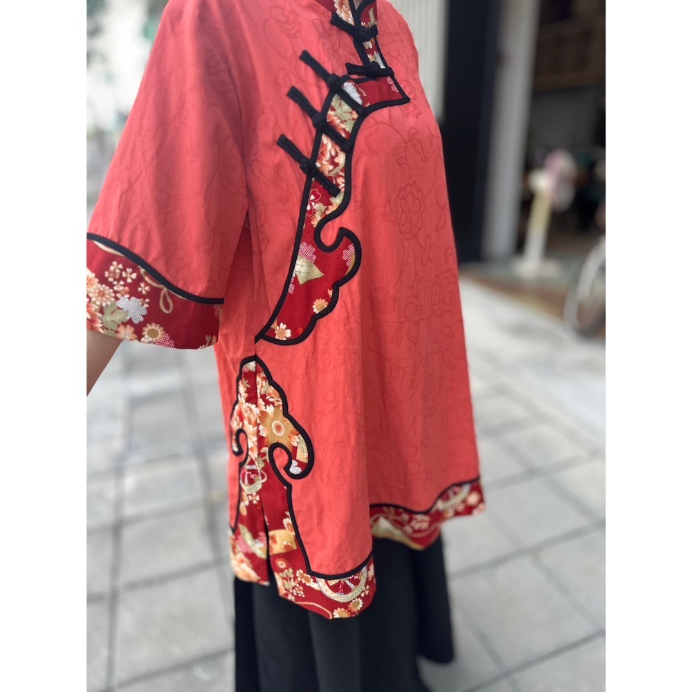 左秋禪中國風聯繡拼布古裝-規格圖6