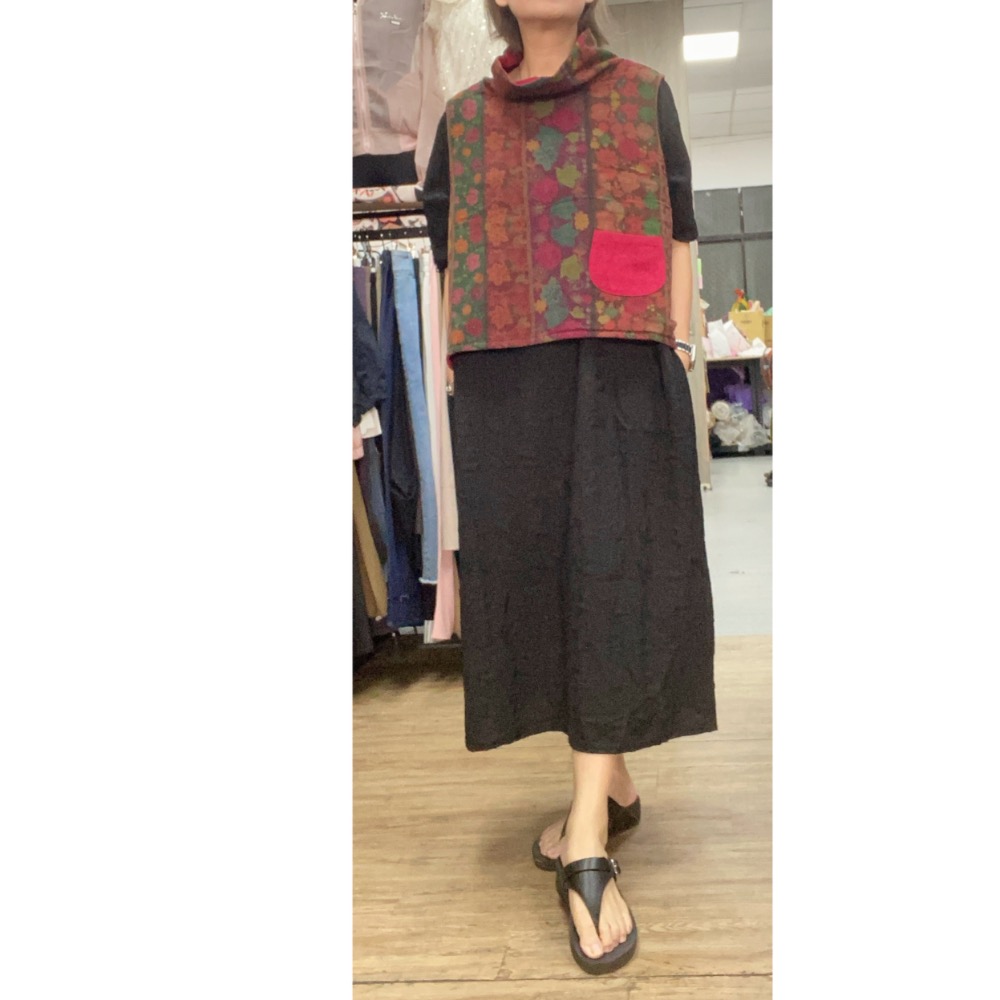 左秋禪職人棉麻雙面穿背心-細節圖2