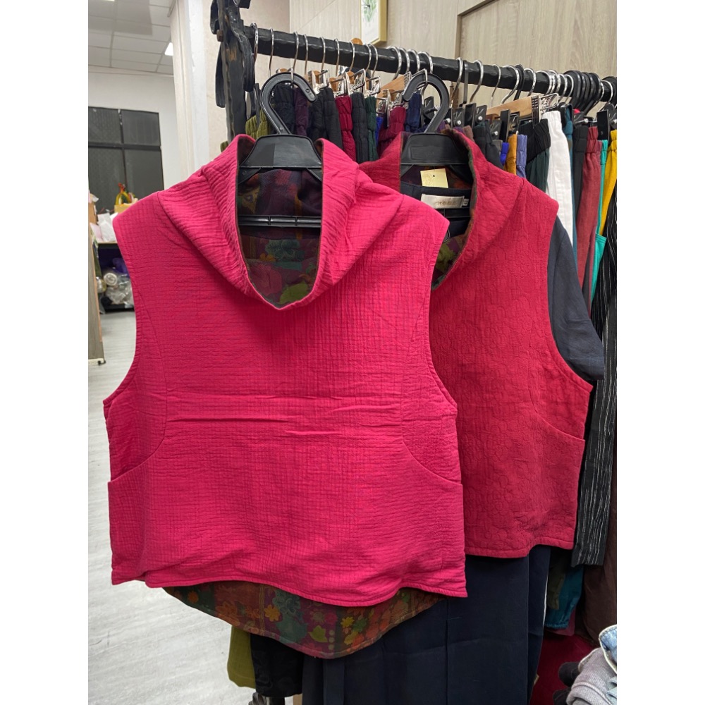 左秋禪職人棉麻雙面穿背心-細節圖3