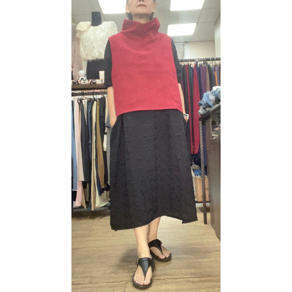 左秋禪職人棉麻雙面穿背心-細節圖4