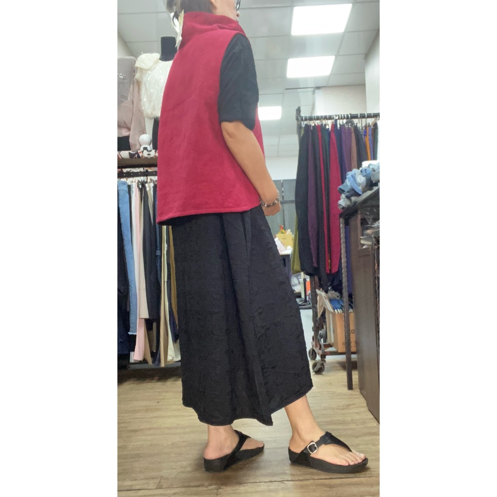 左秋禪職人棉麻雙面穿背心-細節圖5