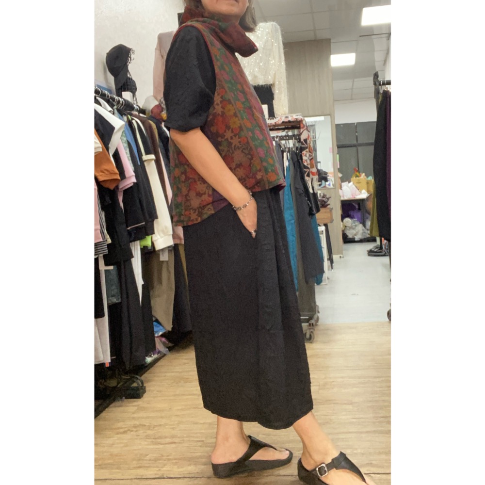 左秋禪職人棉麻雙面穿背心-細節圖6