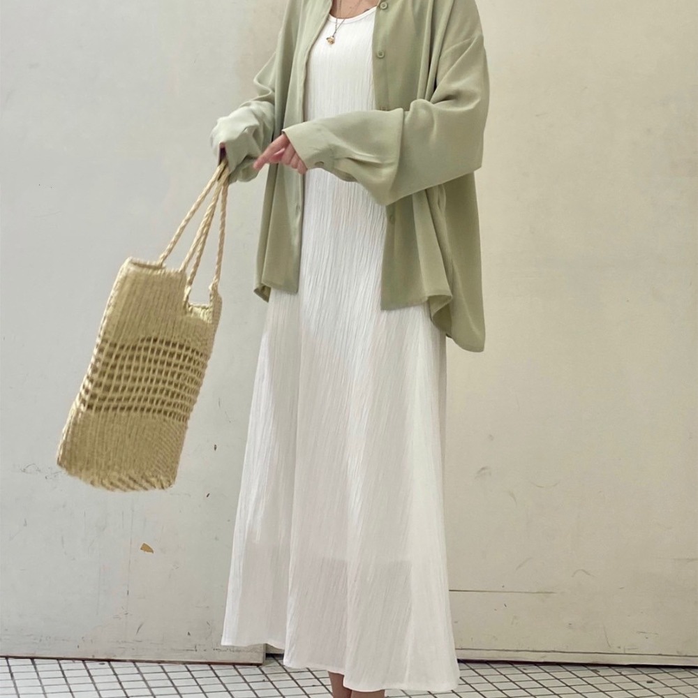 janouseᰔ 春季新品-樹枝紋長洋裝 可搭配同色罩衫~ 氣質仙女洋裝 / 細肩帶 / 長洋裝 / 簡約-細節圖6