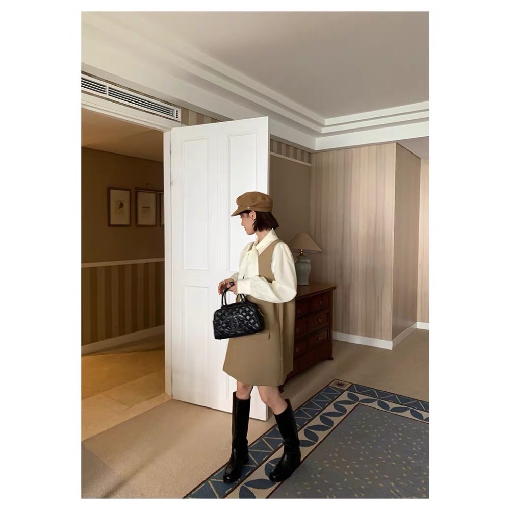 《NEW OPEN》立體剪裁氣質A字背心裙洋裝-細節圖3