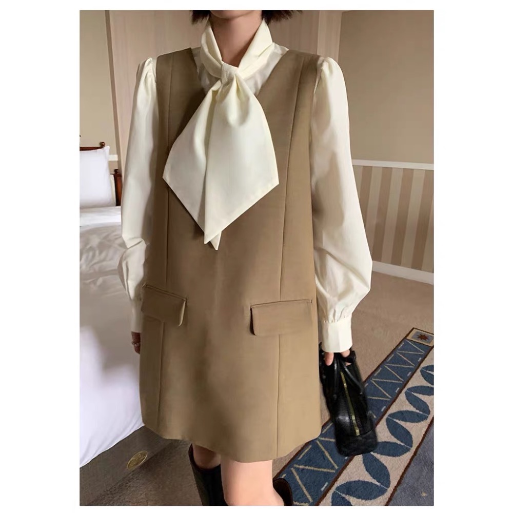 《NEW OPEN》立體剪裁氣質A字背心裙洋裝-細節圖6