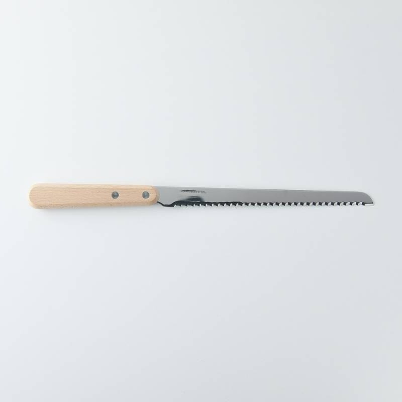 SALUS BW木柄鋸齒麵包刀 好切省力 切面平整 佐藤金屬 燕三条 吐司刀 烘焙 廚房用具 露營用具-細節圖2