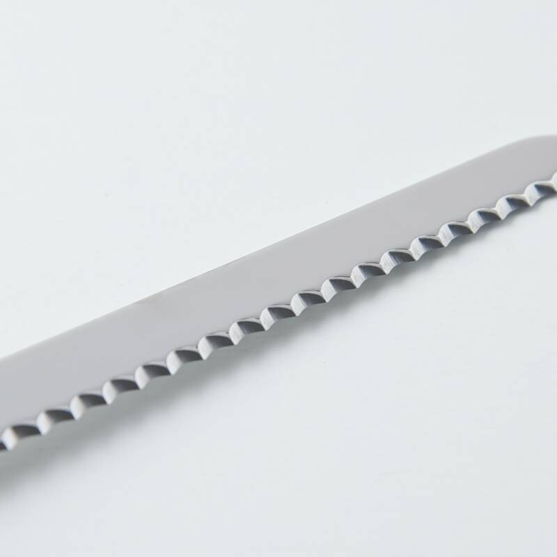 SALUS BW木柄鋸齒麵包刀 好切省力 切面平整 佐藤金屬 燕三条 吐司刀 烘焙 廚房用具 露營用具-細節圖3