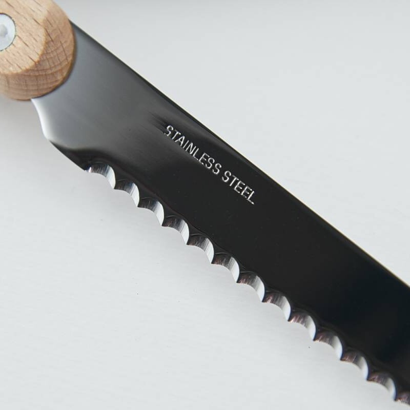 SALUS BW木柄鋸齒麵包刀 好切省力 切面平整 佐藤金屬 燕三条 吐司刀 烘焙 廚房用具 露營用具-細節圖5