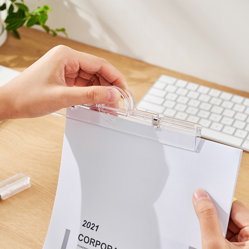 現貨 透明文件夾 磁性板夾 票據夾 冰箱貼 菜單夾 辦公收納夾 考卷夾 A4/A5 磁鐵夾 筆記夾 質感文具-細節圖3