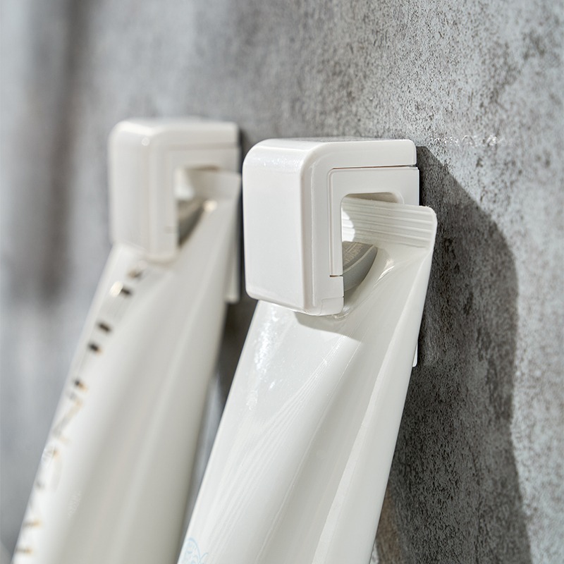 現貨 黏貼式牙膏掛夾 洗面乳收納架 浴室掛勾 牙膏夾 免打孔掛架 洗面乳掛夾 浴室收納 擠牙膏神器 居家整理-細節圖4