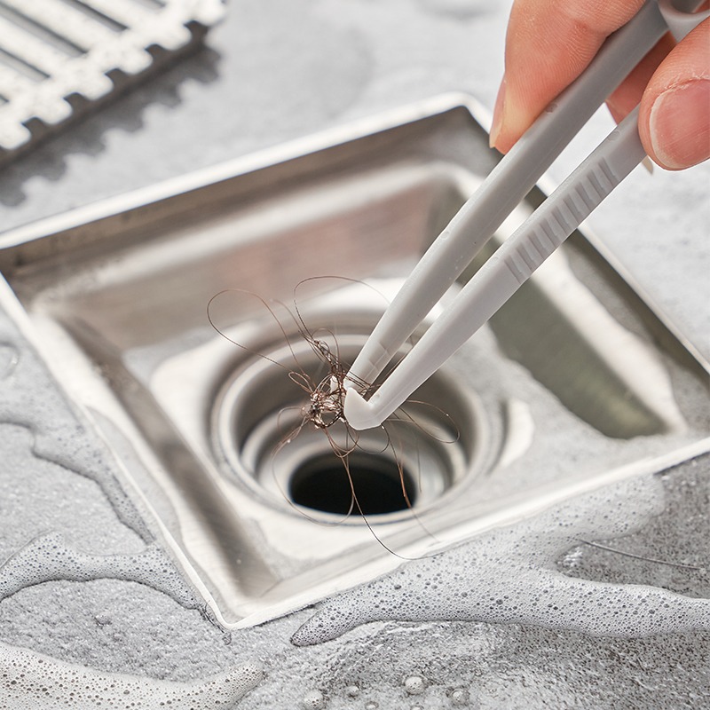 現貨 浴室排水孔清潔刷（附鑷子） 水槽刷 排水口清潔刷 門窗軌道刷 死角清潔 附鑷子 廚房浴室清潔工具 排水口死-細節圖4
